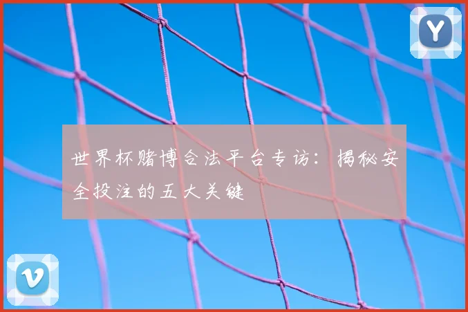 世界杯赌博合法平台专访:揭秘安全投注的五大关键